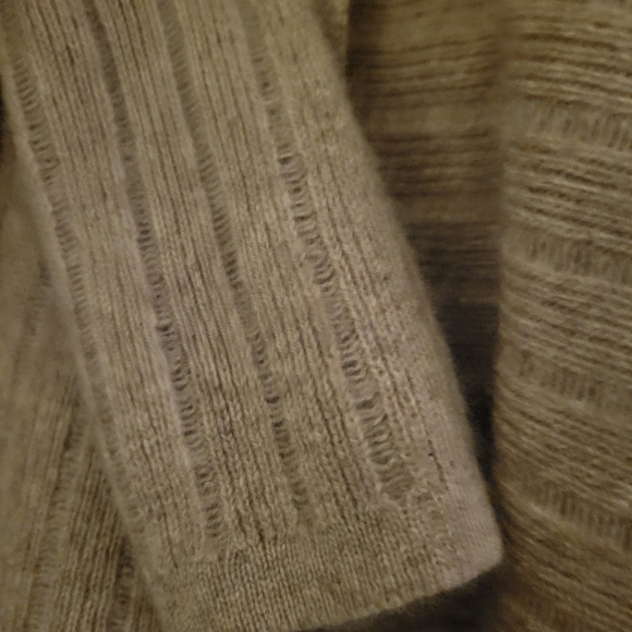 Nwt Elena Solano 100% 2 Ply Cashmere Draped Open Cardigan Light Weight Sweater - Picture 2 of 6